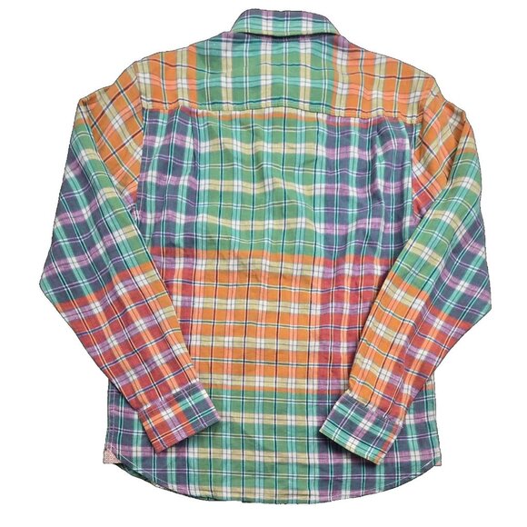 Tommy Bahama Barbados Breeze Stretch Linen Shirt Mens XXL Peach Melt Plaid - Picture 5 of 7